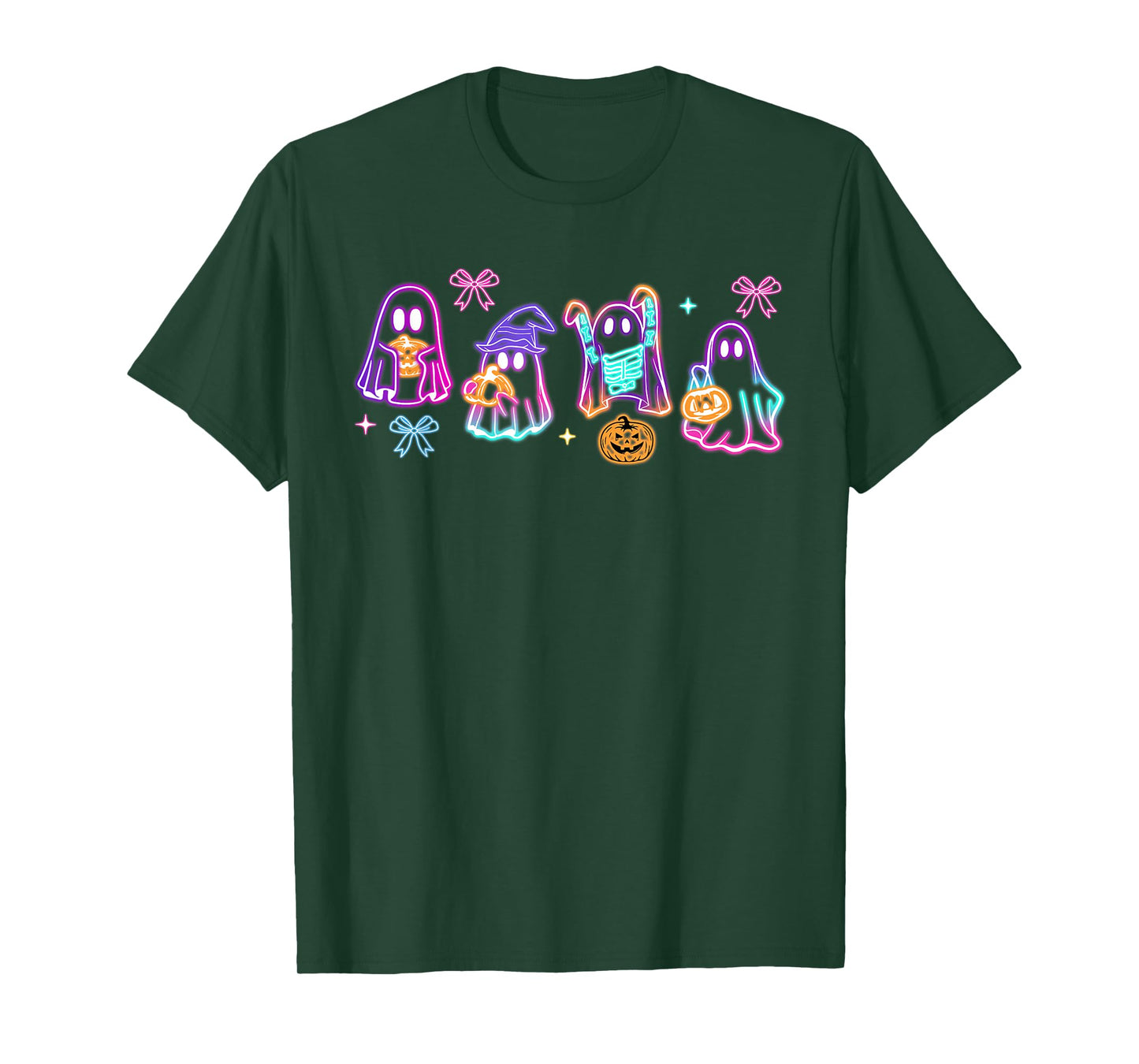 Funny Spooky Season Cute Boo Ghost Glow In Halloween Night T-Shirt