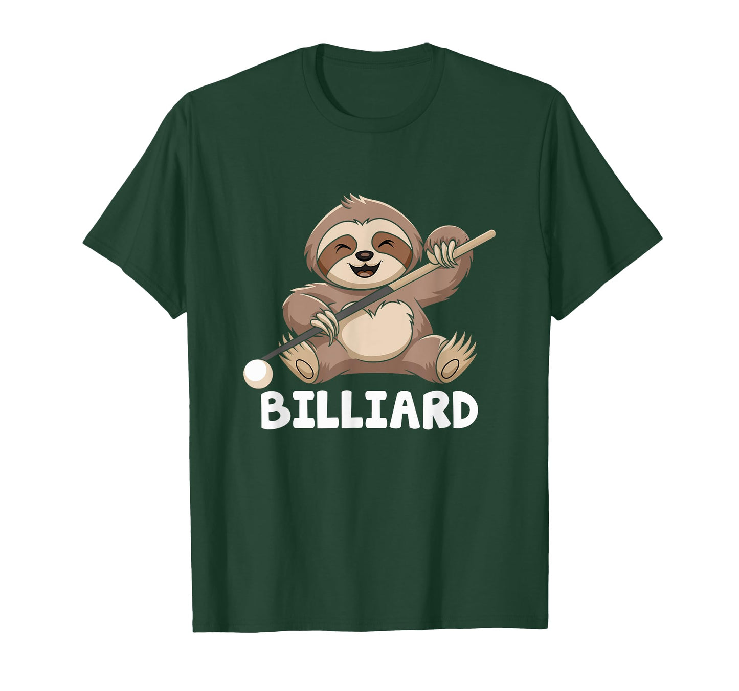 Sloth Playing Billiard Pool Cue Sports Athlete Game For Kids T-Shirt