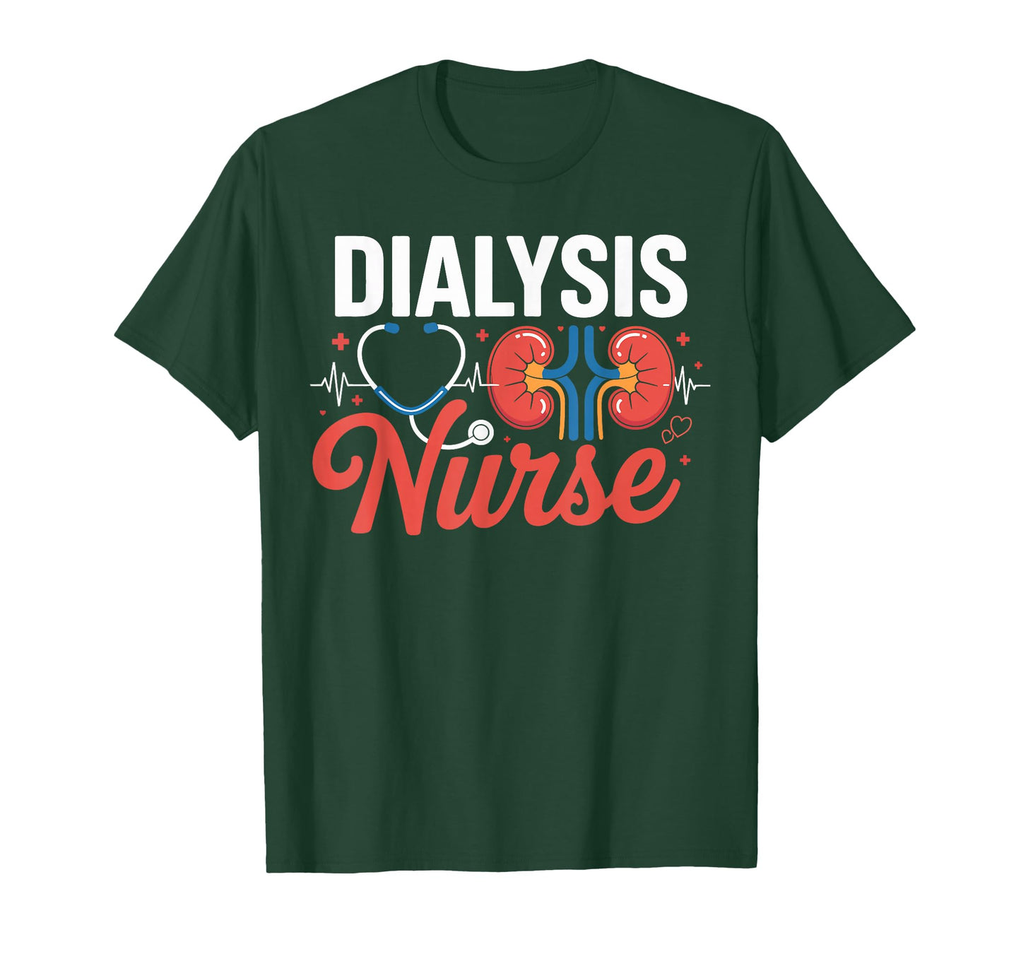 Dialysis Nurse Nephrology Heart Technician Gifts Men Women T-Shirt