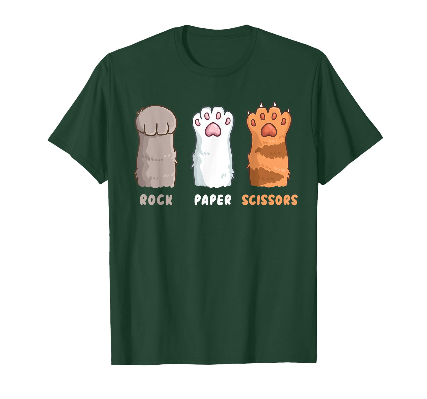 Cat Lover Cat Owner Funny Cat Rock Paper Scissors T-Shirt for Men Women Girls Kids