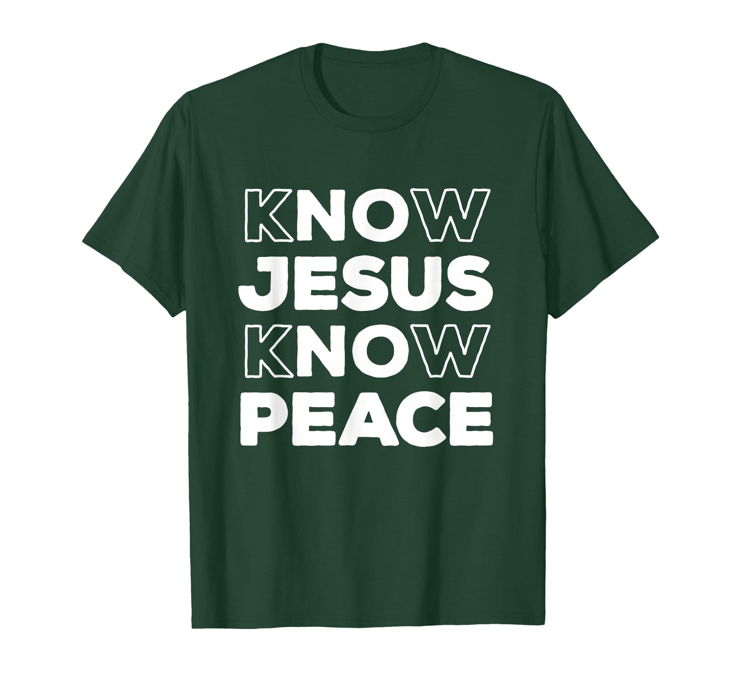 Know Jesus Know Peace Christian Faith Church Inspirational T-Shirt