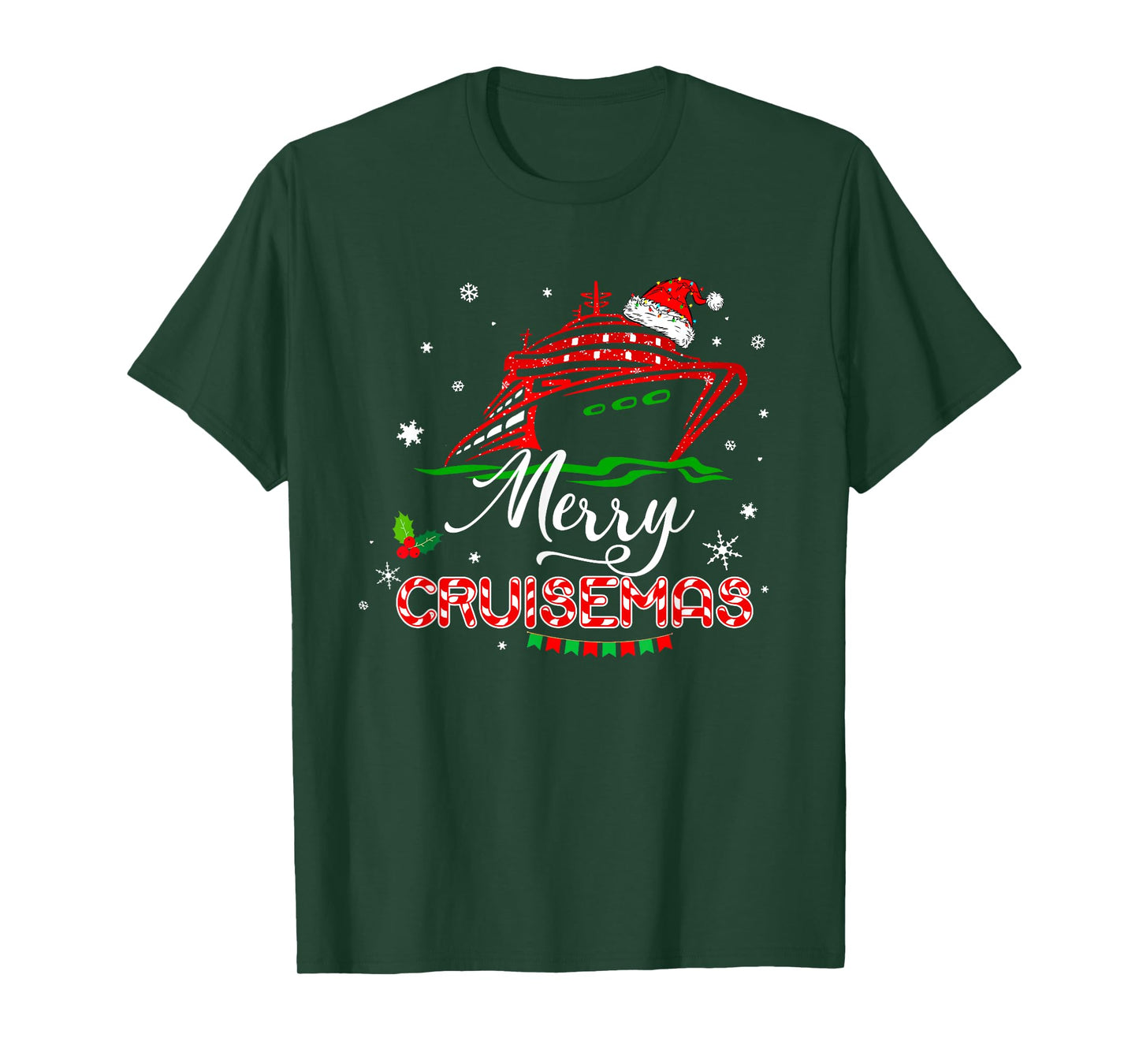 Funny Family Cruise Christmas Merry Cruisemas Boat Trip Xmas T-Shirt