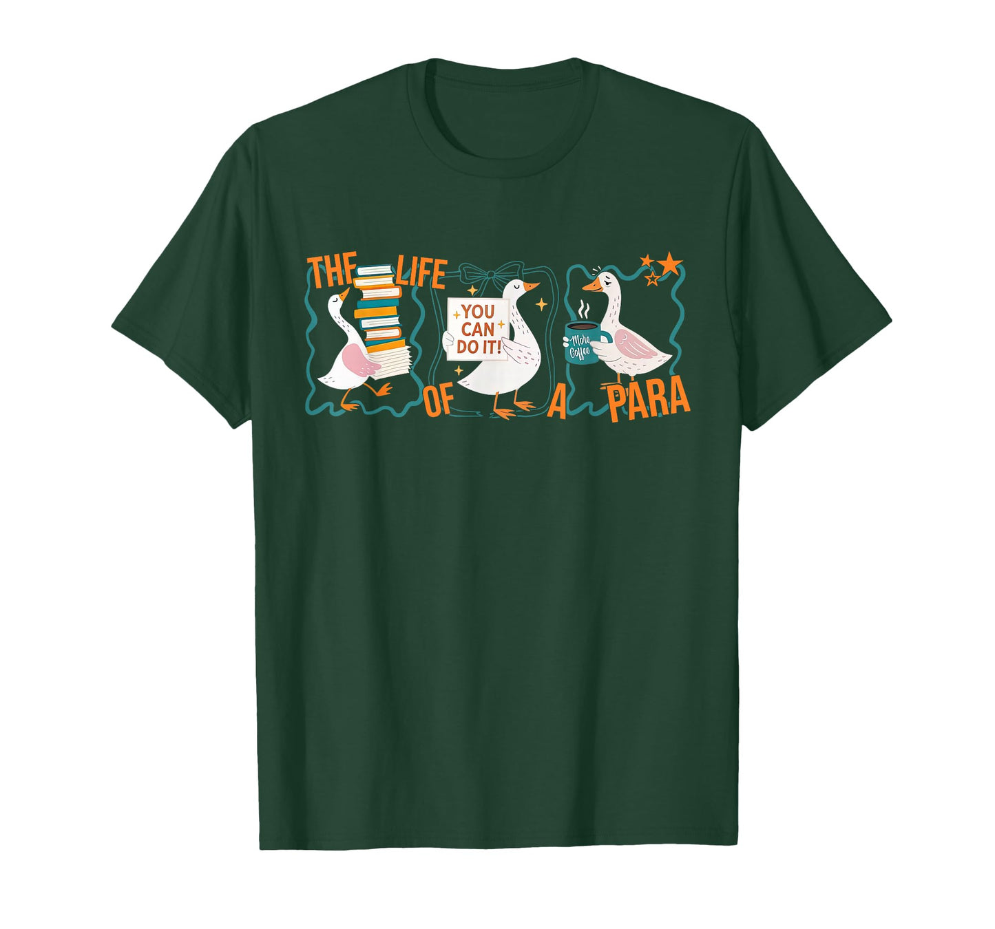 The Life of A para Professional Teachers Aide Silly Goose T-Shirt