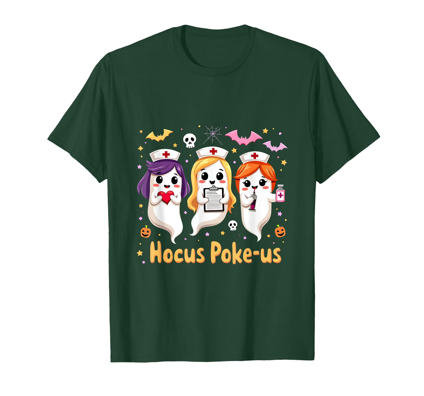 Funny Halloween Nurse Nursing Hocus Poke-Us Witches Nurse T-Shirt