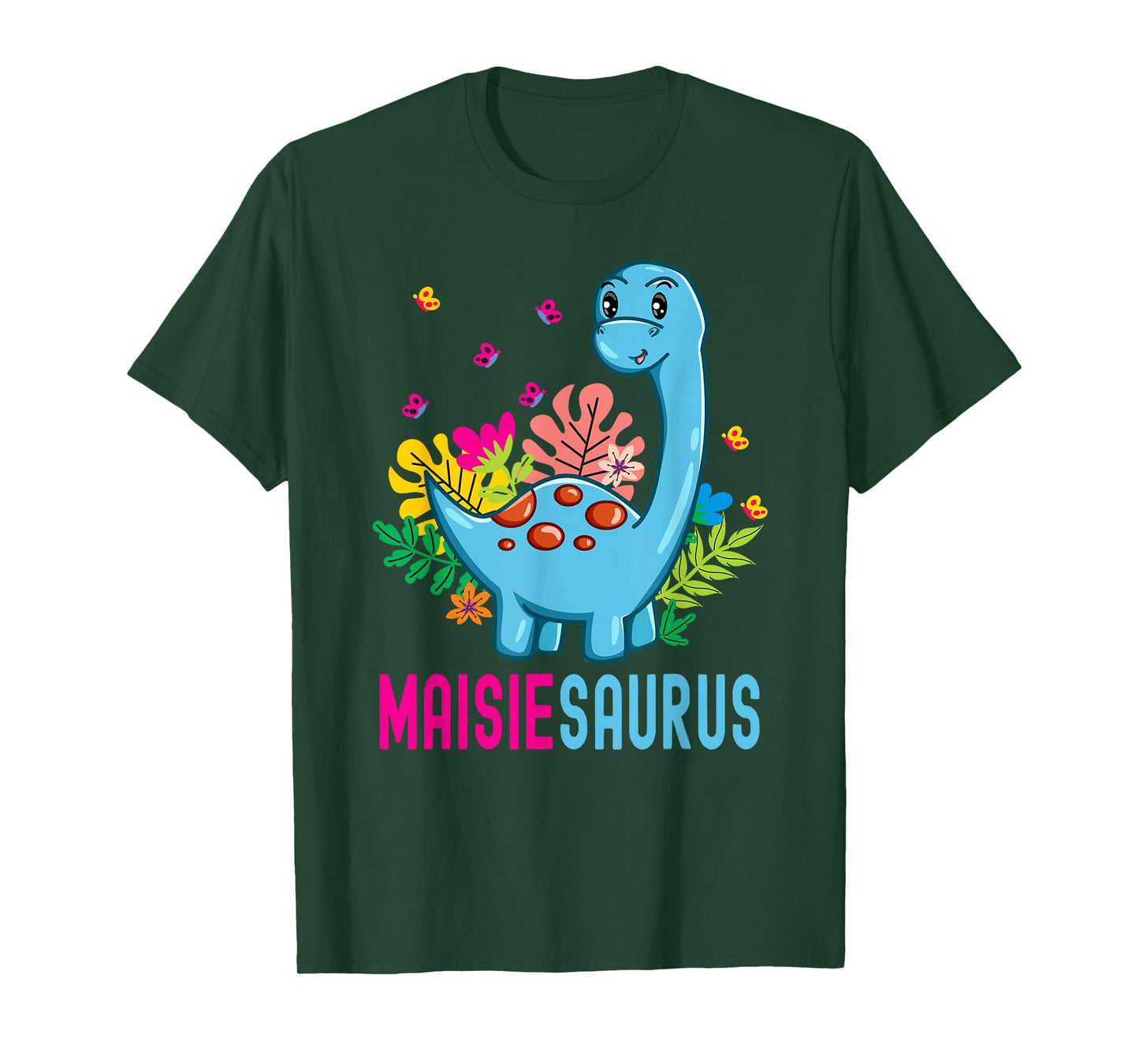 MAISIESAURUS Personalized Name MAISIE Dino Dinosaur Birthday T-Shirt