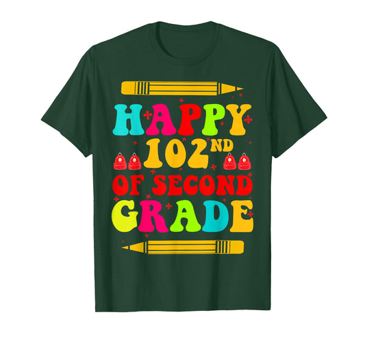 Happy 102nd Day of 2nd Grade Happy 100 Days of School T-Shirt