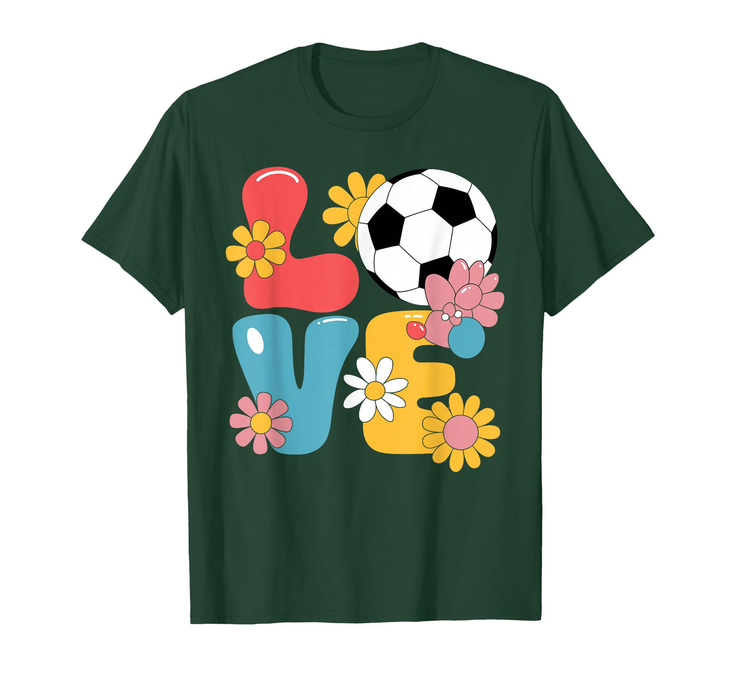 Funny Soccer Art for Women Girls Soccer Player Soccer Lover T-Shirt
