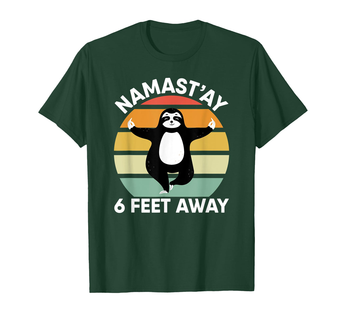Namastay 6 Feet Away Sloth Shirt Kids Social Distancing 2020 T-Shirt