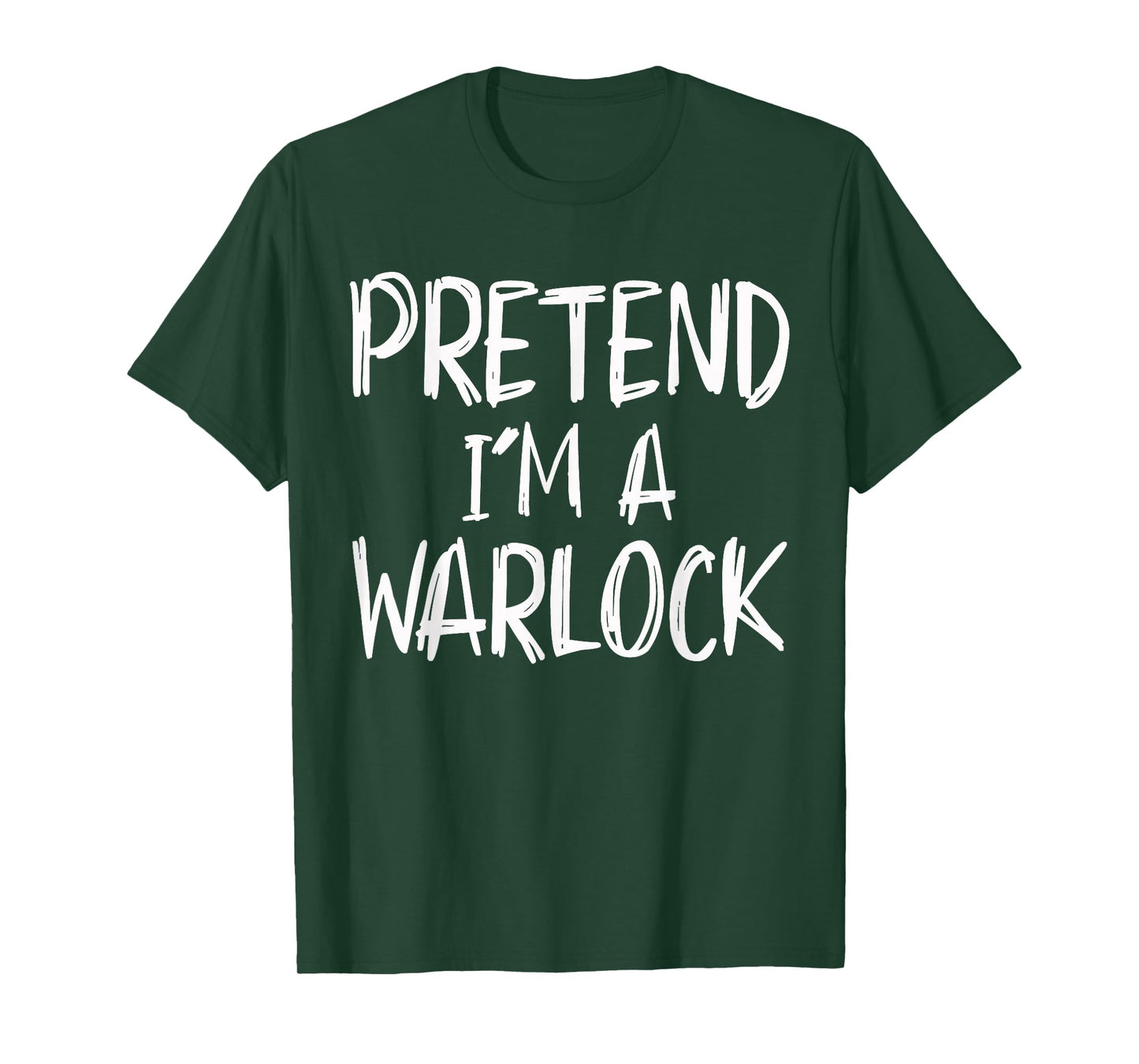 Pretend I'm A Warlock Costume Halloween Party Family Lazy T-Shirt