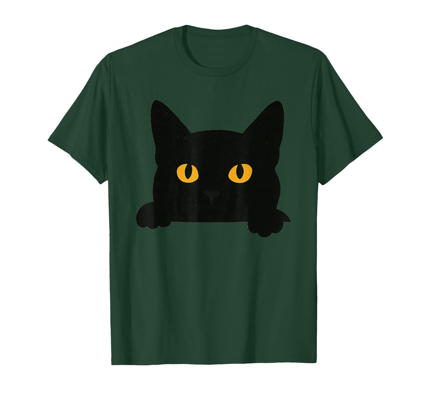 Funny Black Cat Peaking T-Shirt