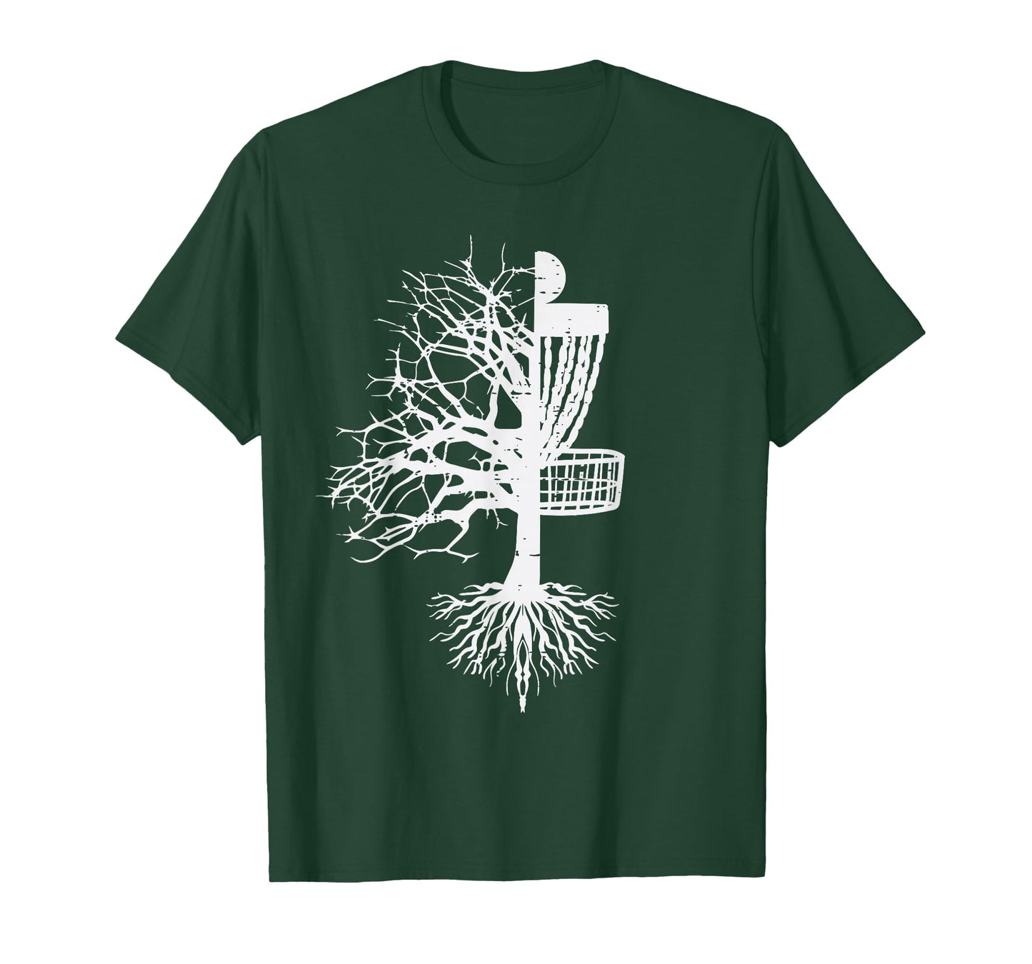Half Disc Golf Basket Tree Funny Frisbee Frolf Men Women Kid T-Shirt