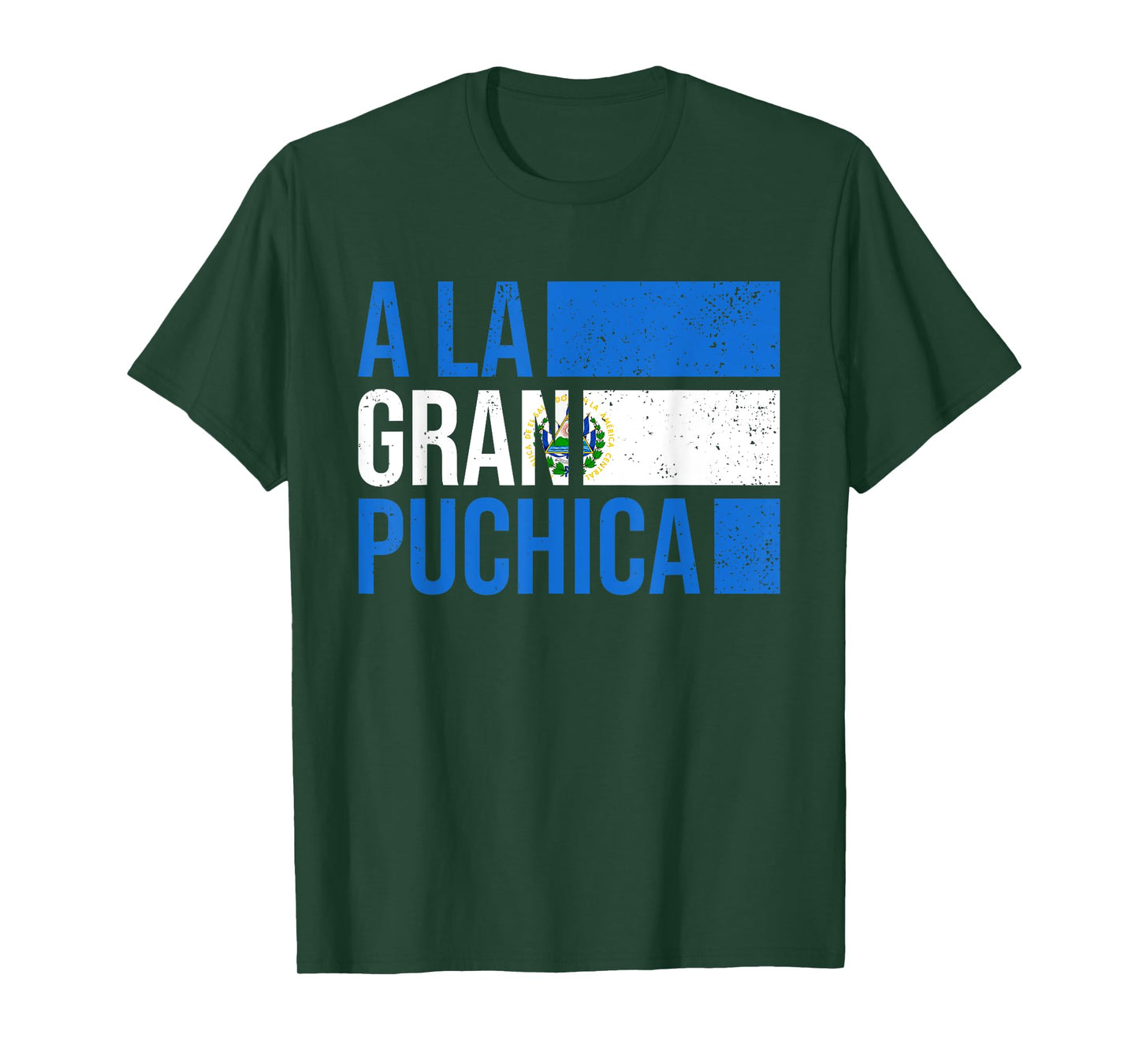 A La Gran Puchica El Salvador Flag Retro Vintage Salvadoran T-Shirt