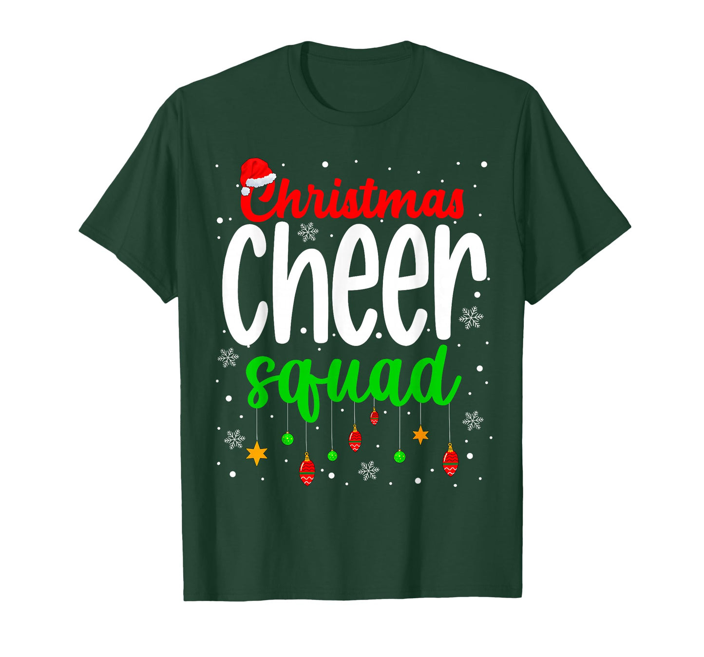 Cheerleading Sports Lover Christmas Cheer Squad T-Shirt