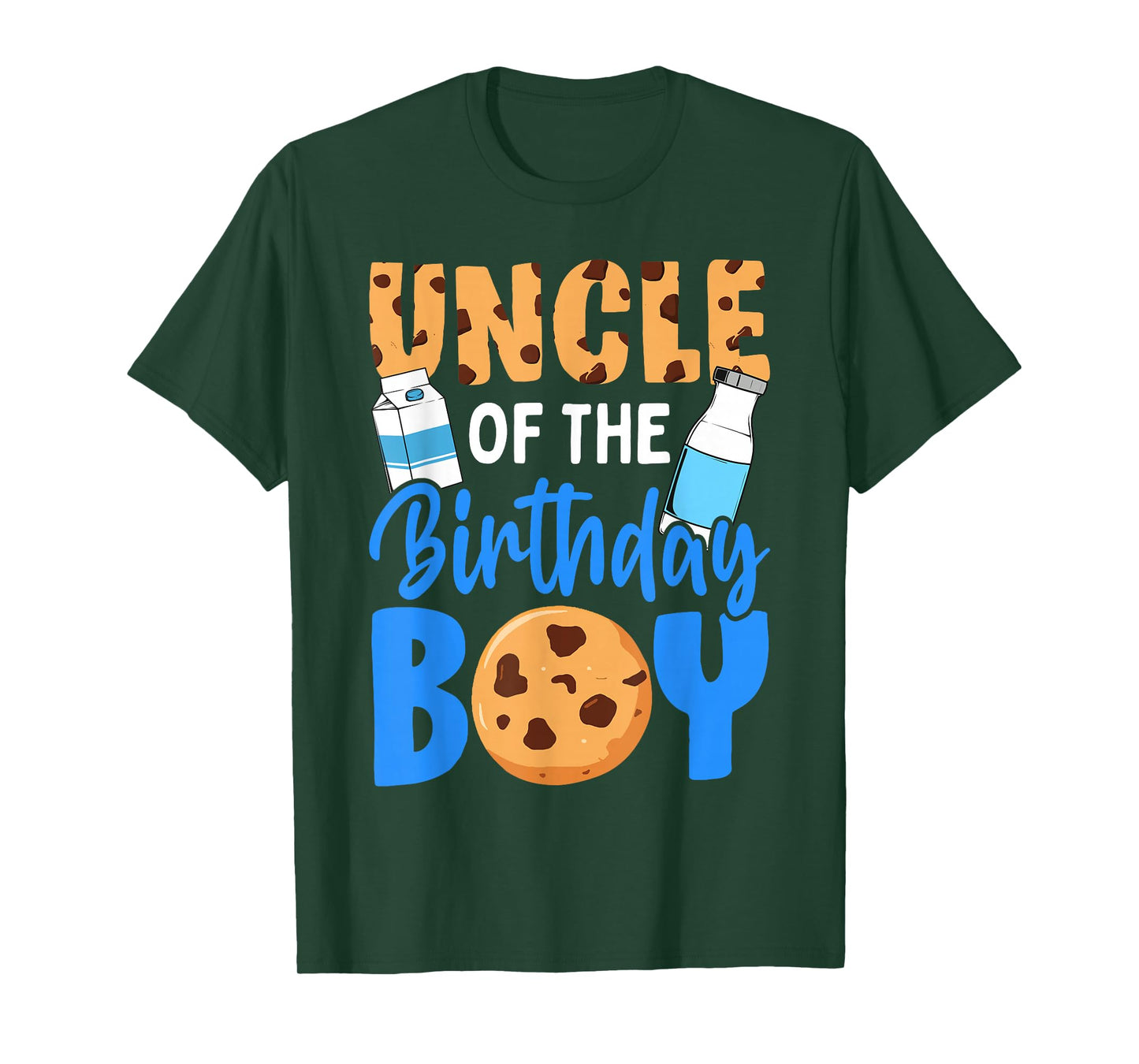 Uncle of the birthday boy Milk and Cookies 1st birthday T-Shirt