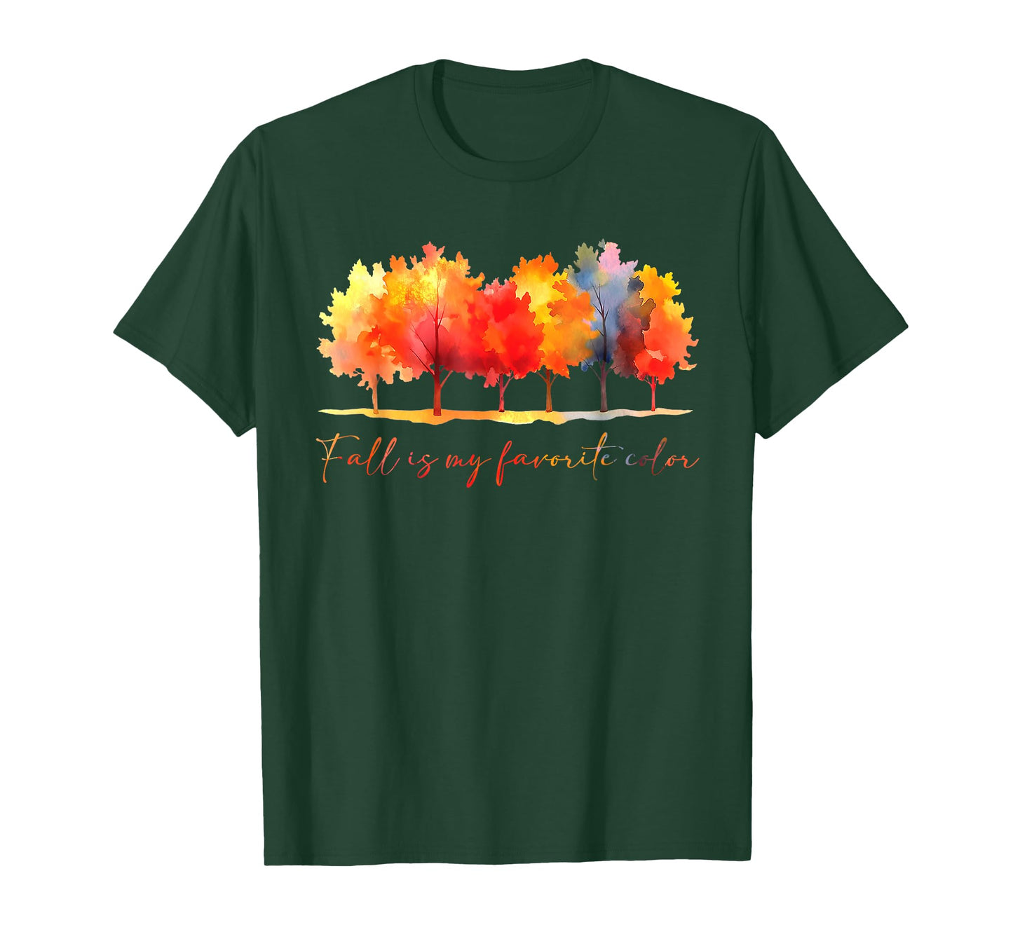 Fall is My Favorite Color Autumn Tree Line Fall Tree T-Shirt