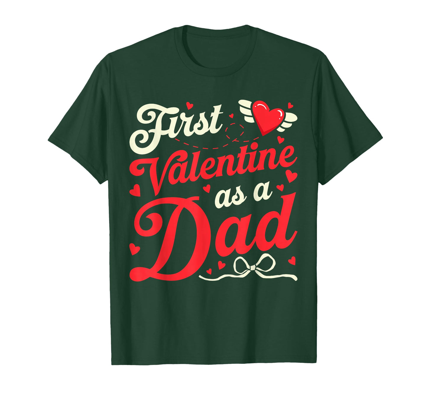 First Valentine As A Dad Funny Valentine New Dad Baby Coming T-Shirt