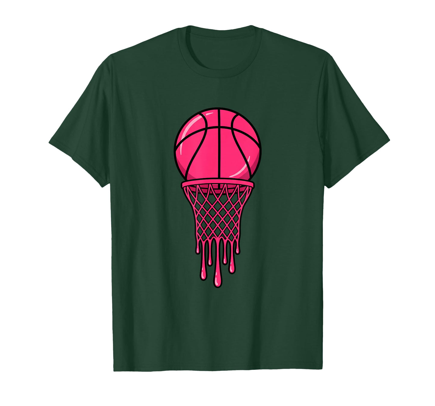 Basketball Drip Hoop, Bold Street Basketball Artwork T-Shirt