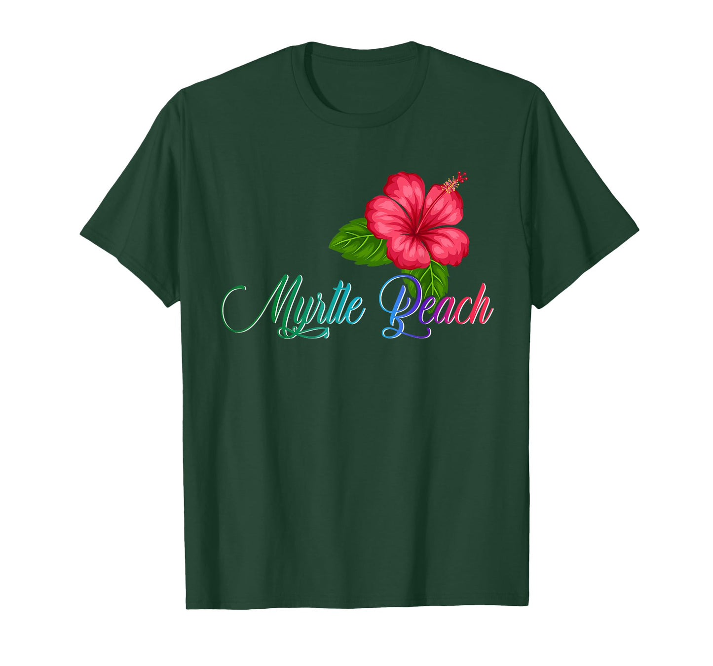 Myrtle Beach Carolina Hibiscus Flower T-Shirt for Men Women Kids