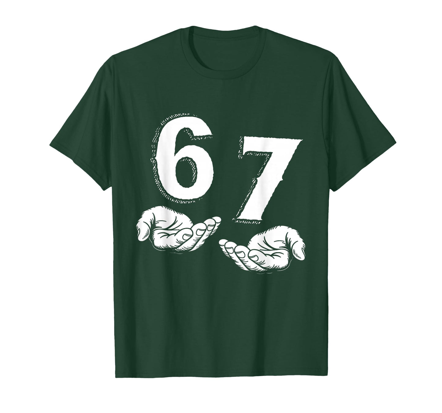 67 Six Seven Meme Gen Alpha Slang 6 7 Hands Funny Boys Kids T-Shirt