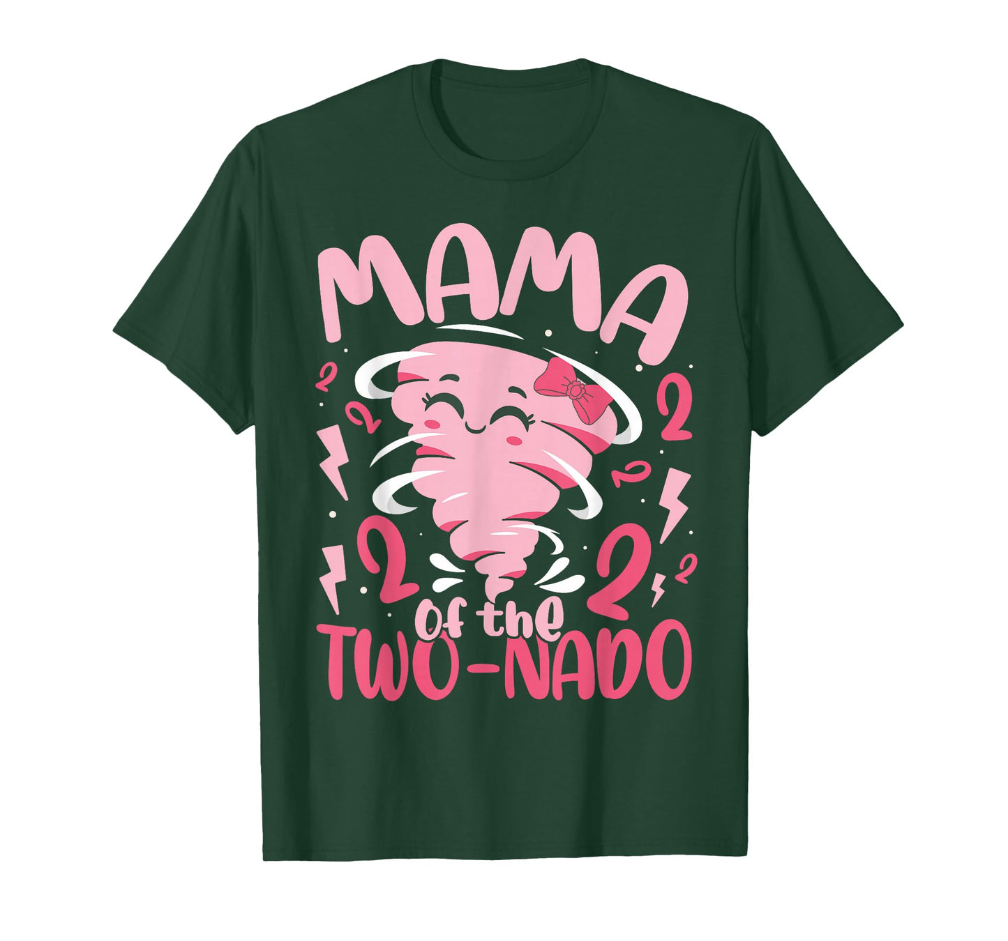 Mama of the Two-nado Tornado Theme 2nd Birthday Party Kids T-Shirt