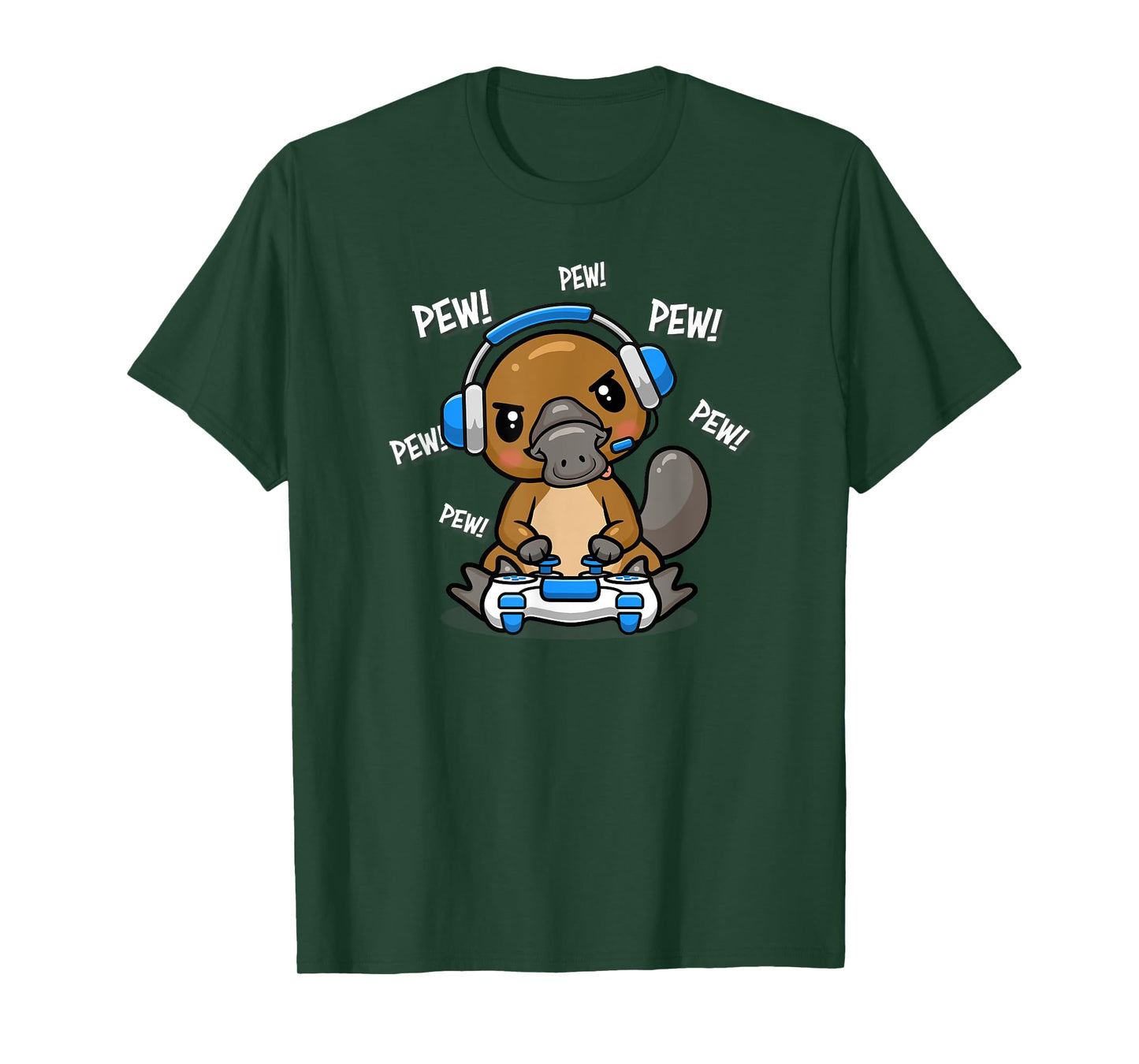 Cute Kawaii Gamer Platypus Lover T-Shirt