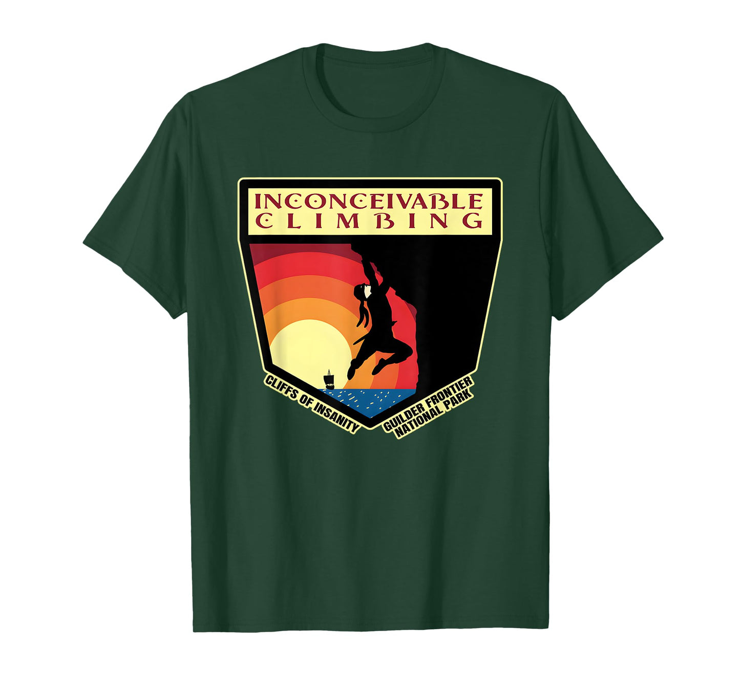 Inconceivable Climbing Cliffs Of Insanity Guilder Frontier T-Shirt