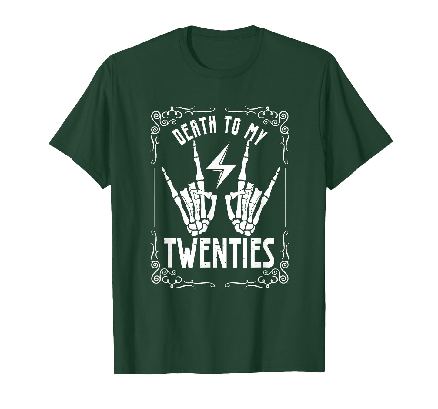 Death To My Twenties 20s 30th Birthday 30 Years Old Skeleton T-Shirt
