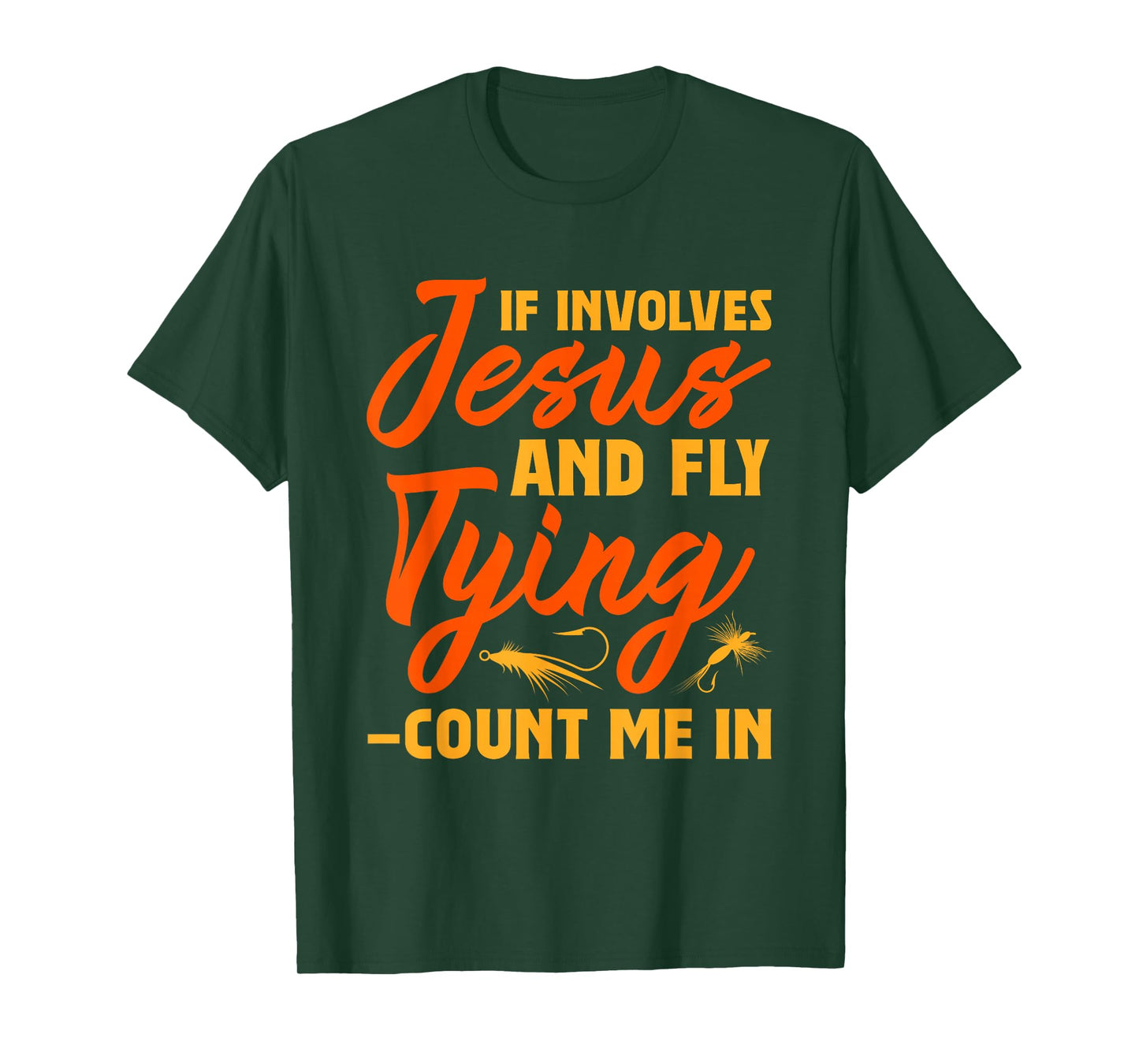 Jesus and Fly Tying Enthusiast Design T-Shirt