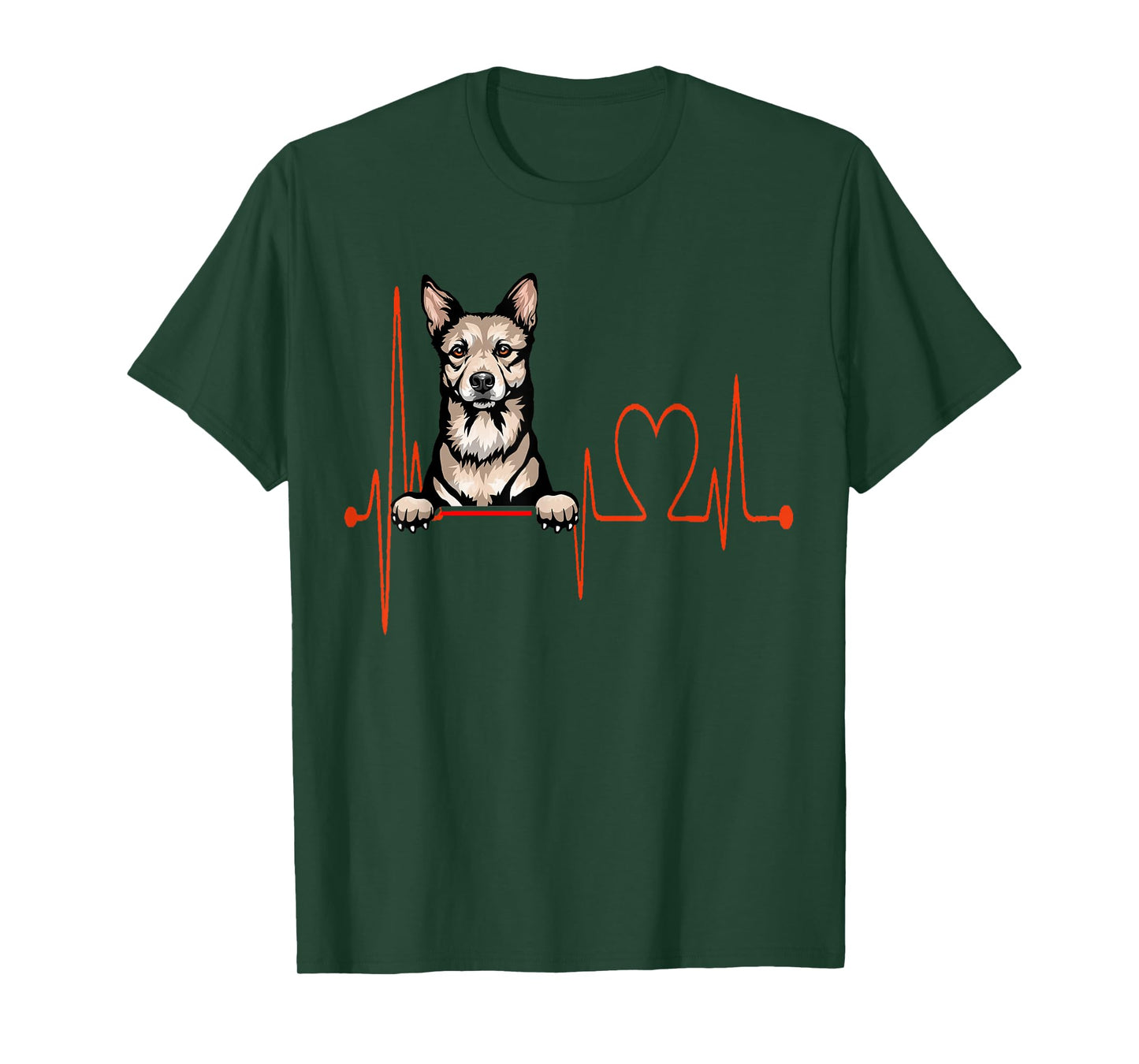 Carolina Dog Heartbeat EKG My Dogs are My Cardio T-Shirt