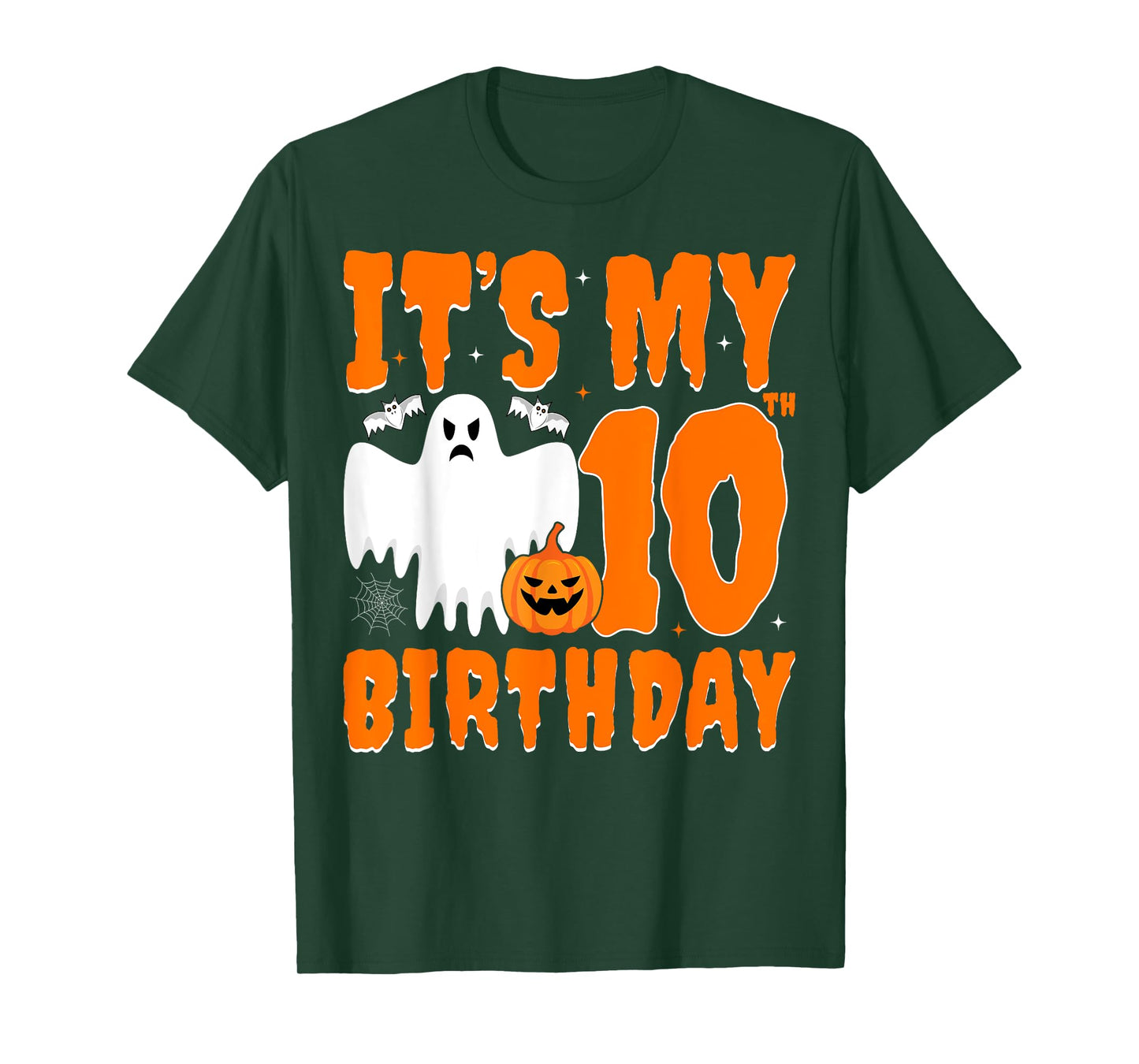 It's My 10th Birthday 10 Years Old Pumpkin Spooky Halloween T-Shirt