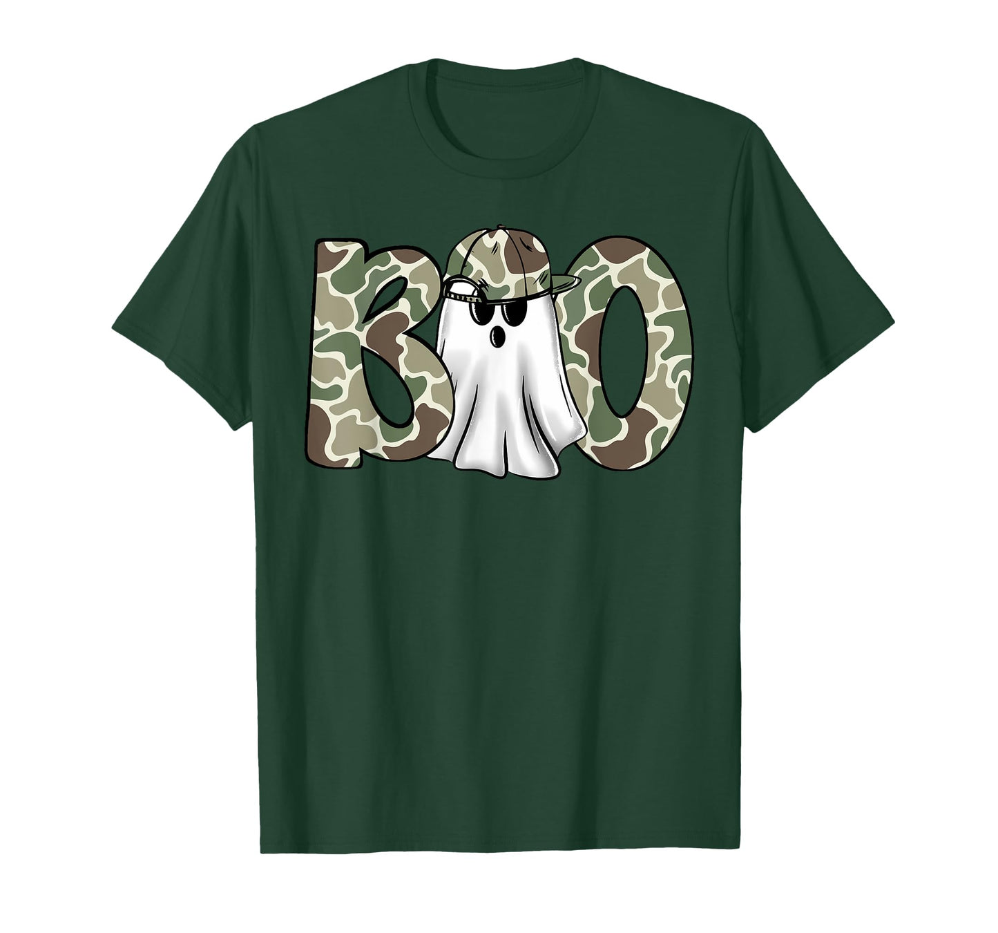 Cute Camo Ghost Boo Halloween Costume for Boys Toddlers T-Shirt