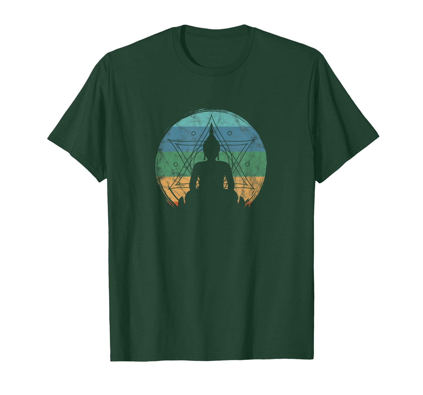 Retro Buddha Buddhist Yoga Spiritual Meditation Zen T-Shirt