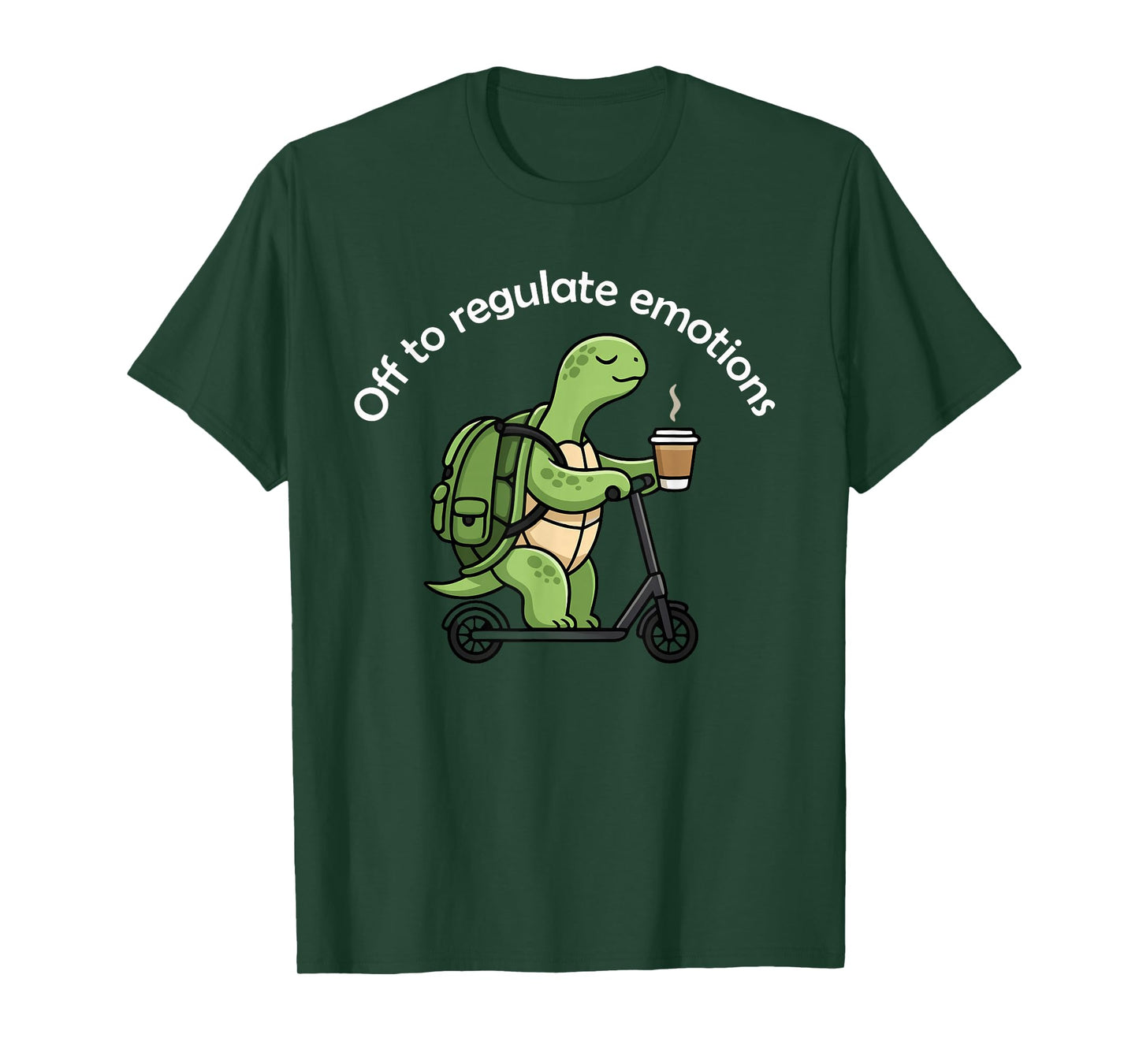 Off to Regulate Emotions Funny Turtle Mental Health Teacher T-Shirt
