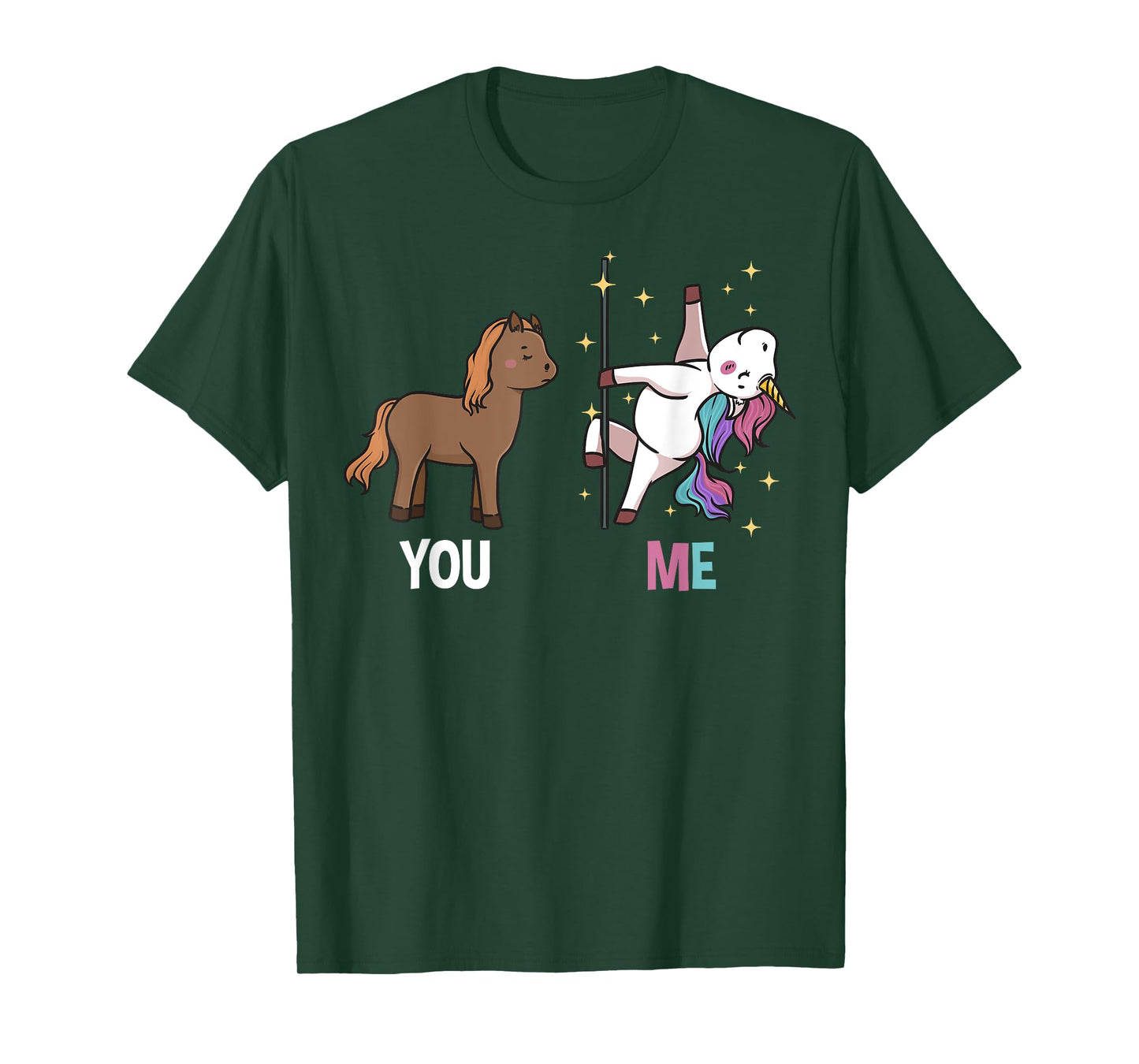 Funny Unicorn Yoga Pole Dancing T-Shirt