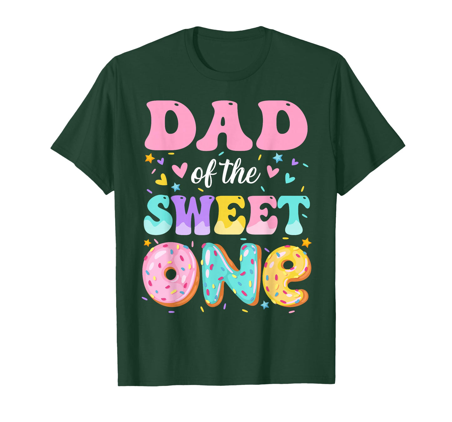 Dad Of The Sweet One 1st Birthday Donut Bday Party T-Shirt