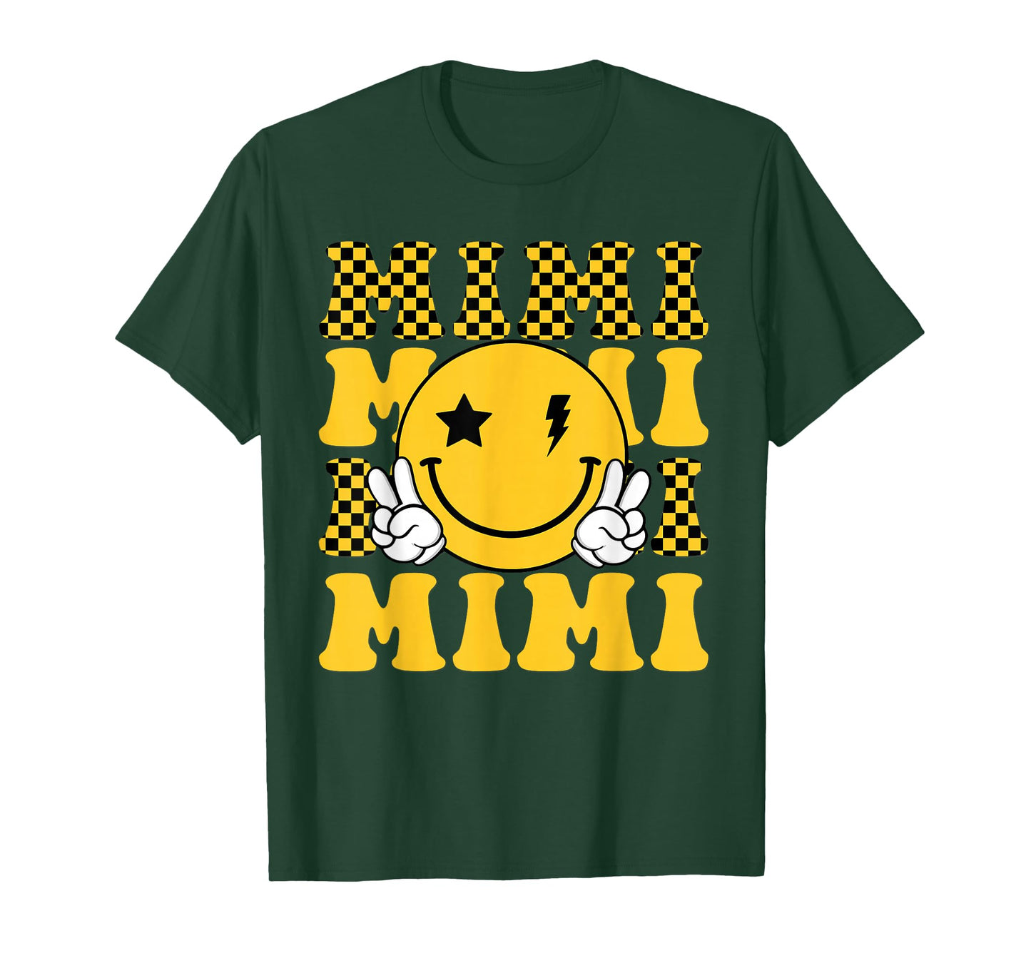 Mimi One Happy Dude 1st Smile Face Birthday Family Matching T-Shirt