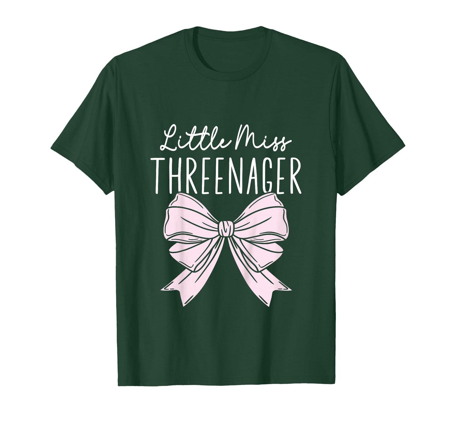 Kids Little Miss Threenager Threenager Girl Birthday 3 Years T-Shirt