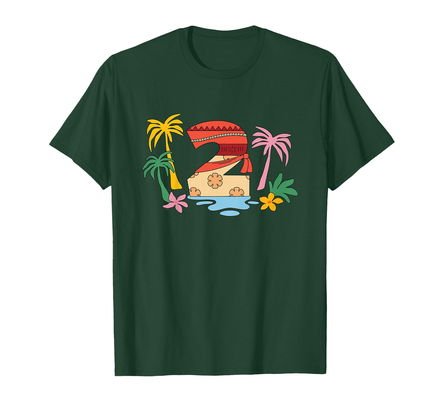 Disney Moana Numbers "2" Second 2nd Birthday Party Gift T-Shirt