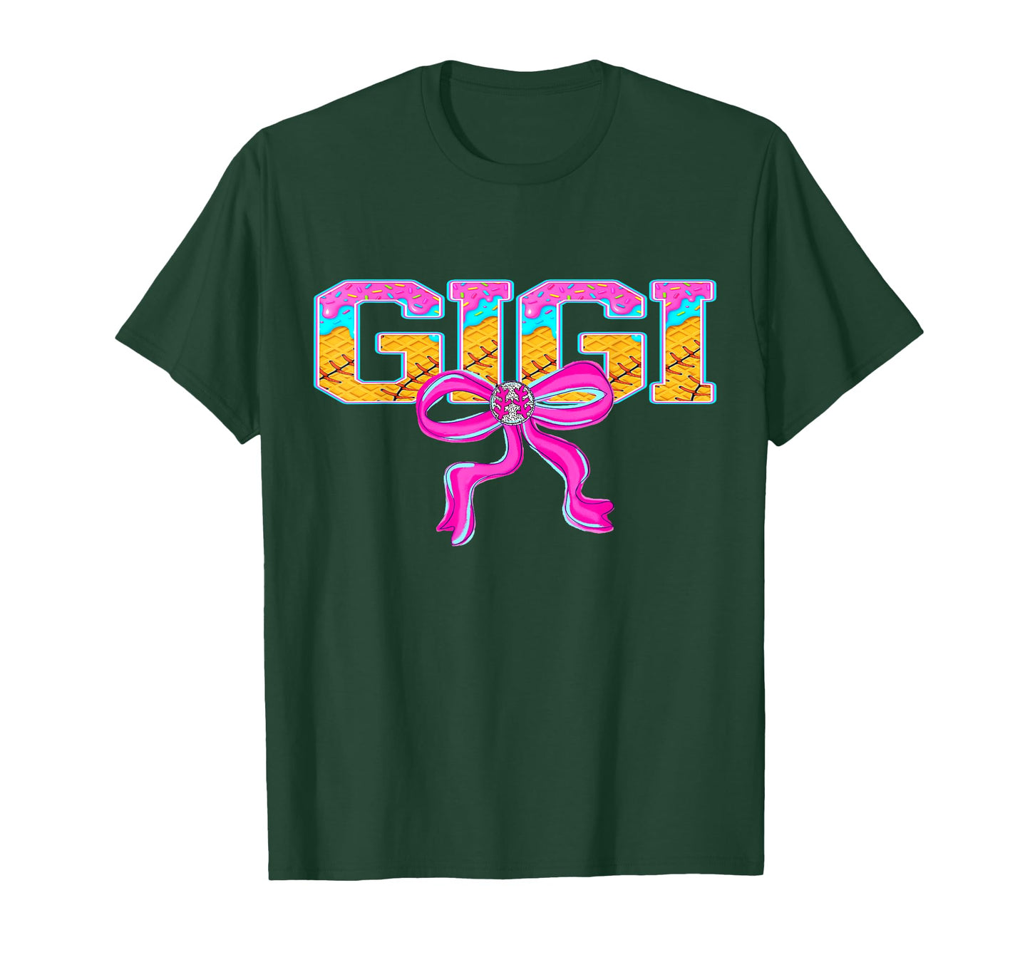 Baseball Gigi Ice Cream Drip Game Day Family Matching T-Shirt