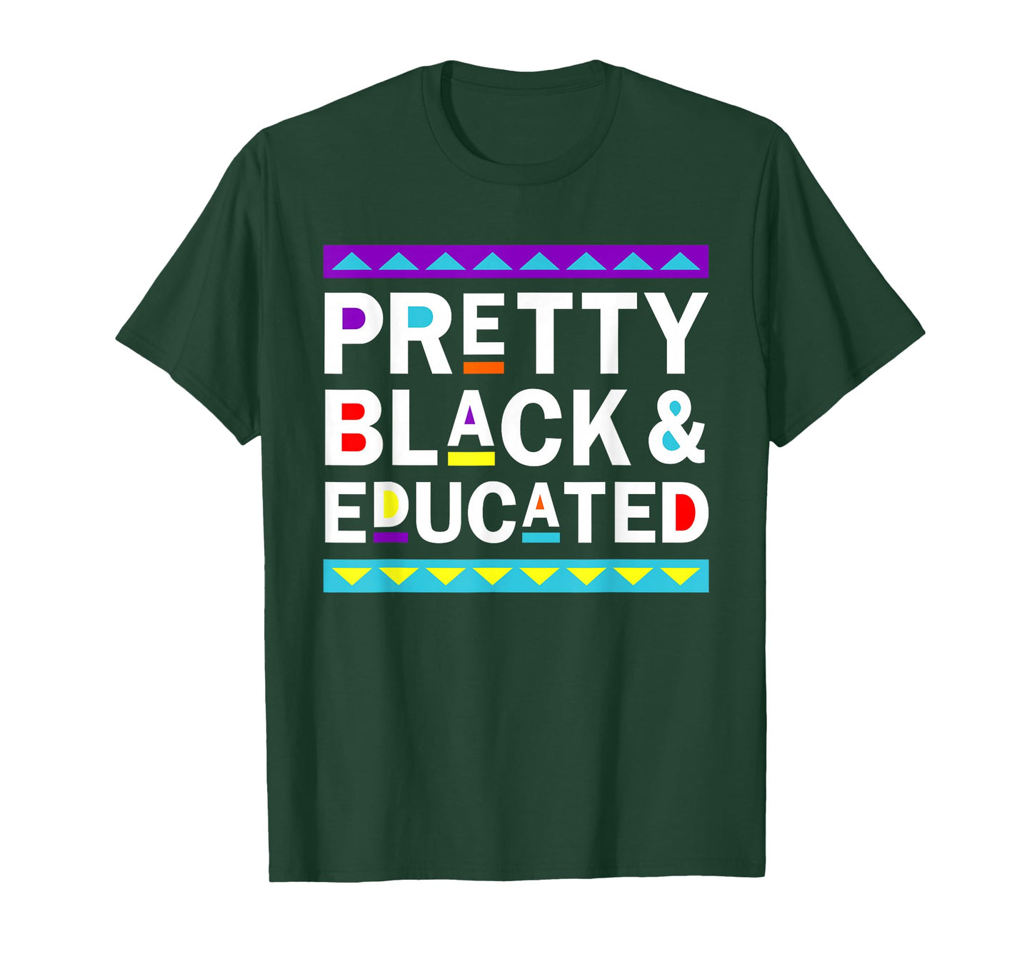 Pretty Black and Educated Black African American Kids Women T-Shirt