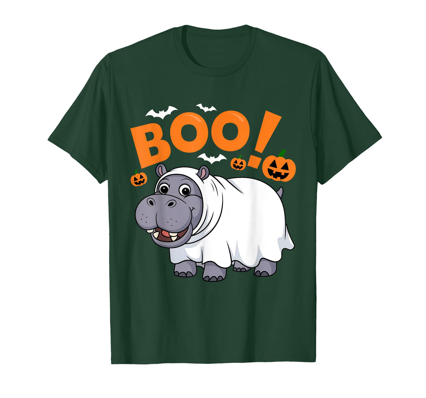 Boo Hippo Halloween Costume Hippopotamus Africa Animal Fun T-Shirt