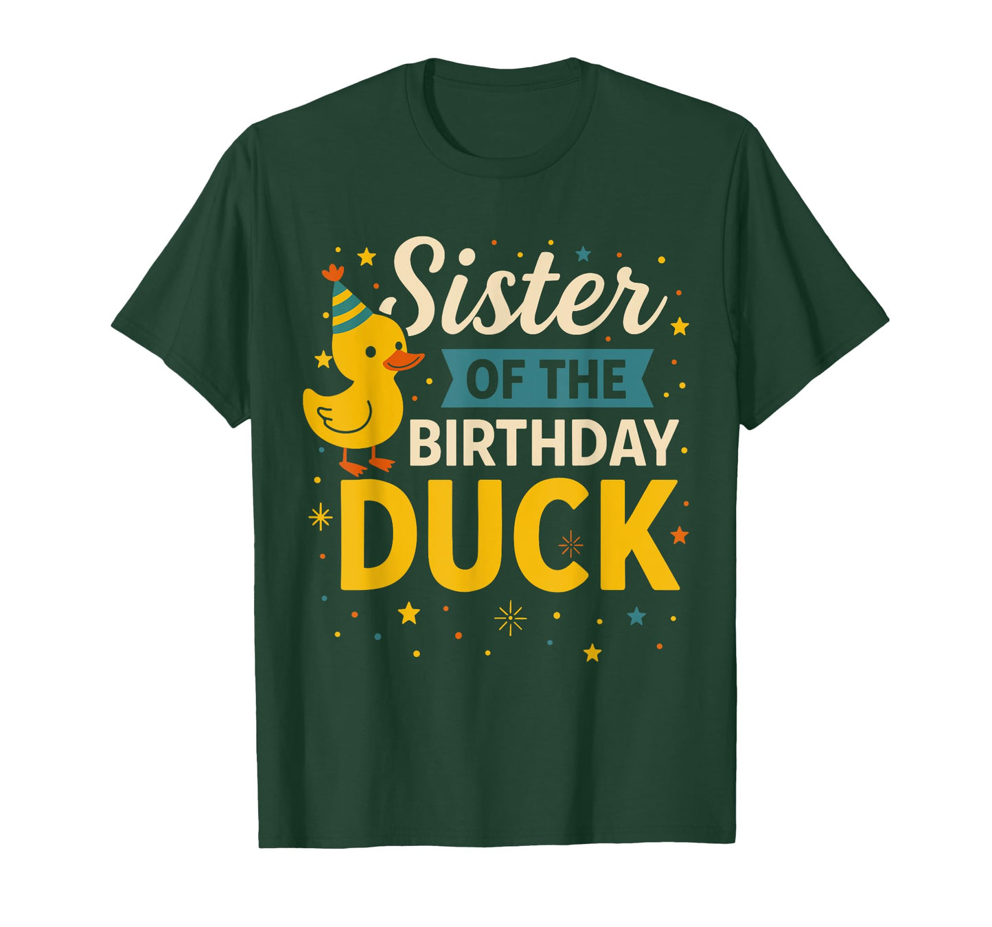 Sister Of The Birthday Duck Boy Rubber Duck Bday Family T-Shirt