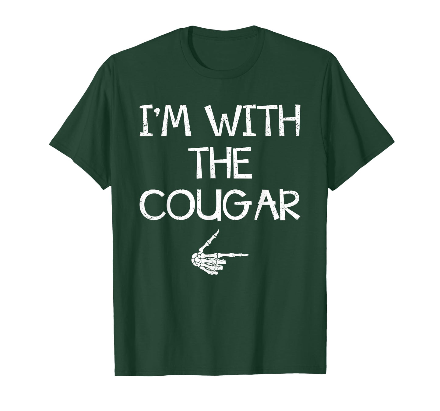 I'm With The Cougar Funny Halloween Costume Couples Matching T-Shirt