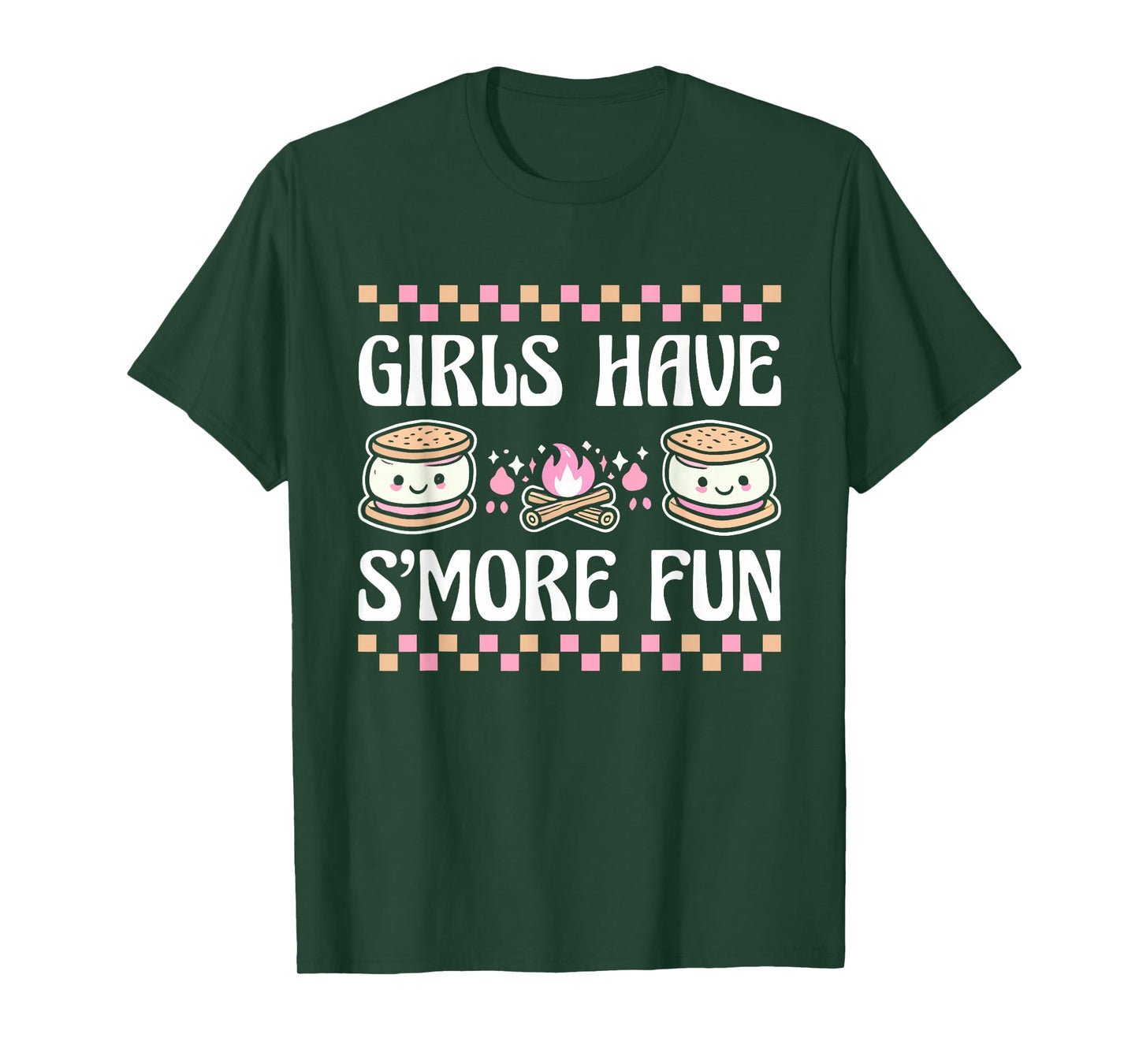 Girls Have Smore Fun Camping Friends Camp Women Girl Kids T-Shirt