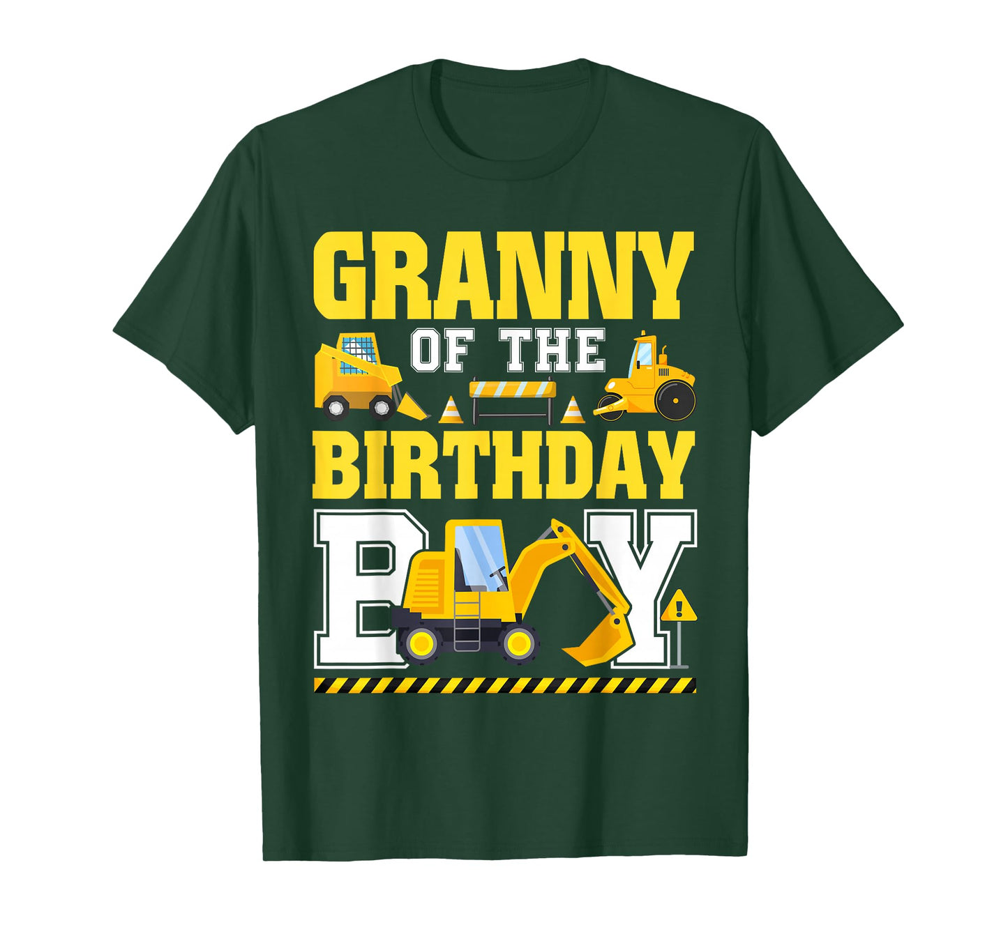 Granny of The Birthday Boy Excavator Construction Truck T-Shirt