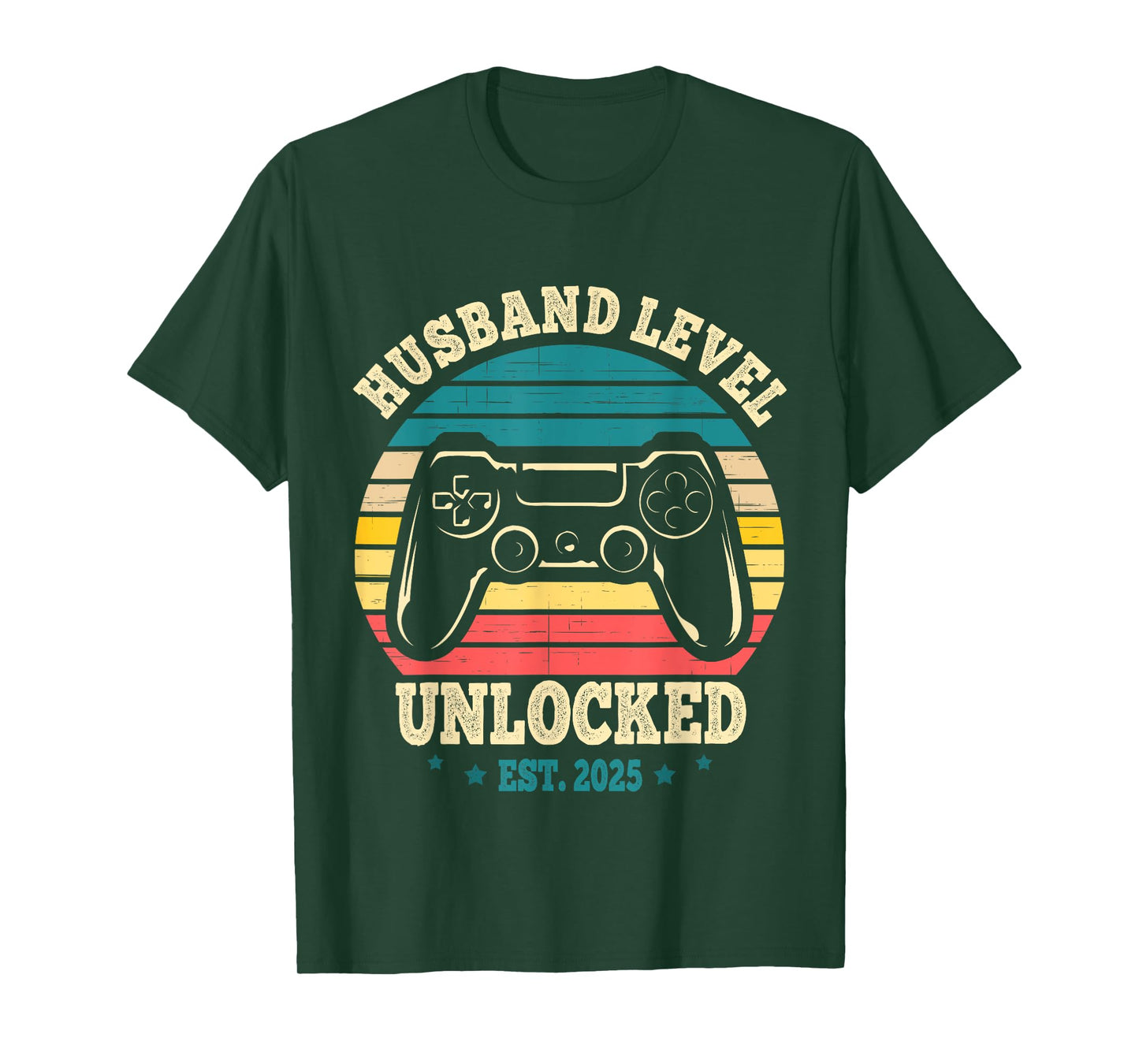 Just Married Gamer Leveled Up To Husband Level Unlocked 2025 T-Shirt