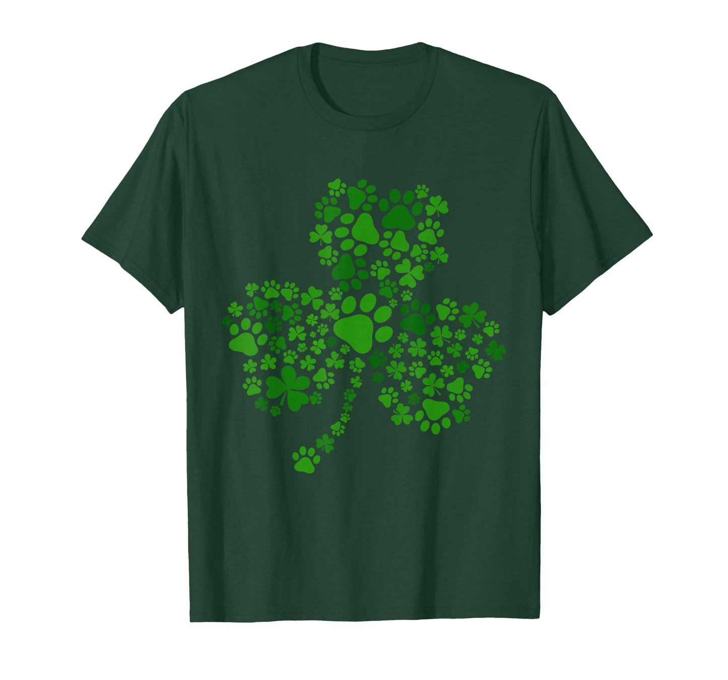 Dog Paw Shamrock St Patricks Day Dog Lover Irish Pet Lover T-Shirt
