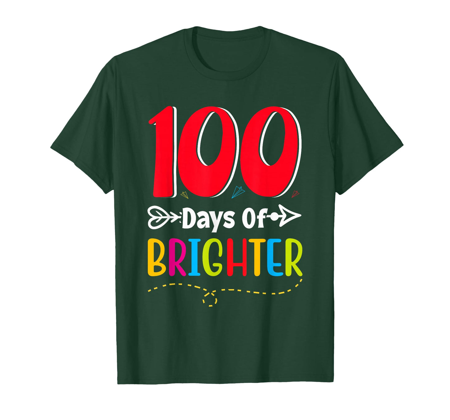 100 Days Brighter 100th Day of School Boys Kids T-Shirt
