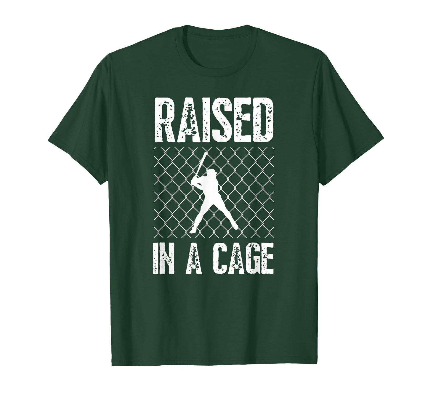 Raised In A Cage Baseball T-Shirt