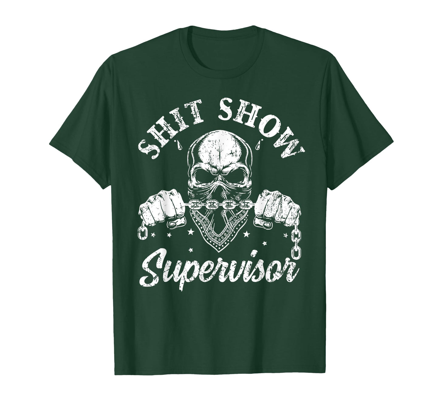 Cool Shit Show Supervisor Skull Skeleton Funny Sarcastic T-Shirt